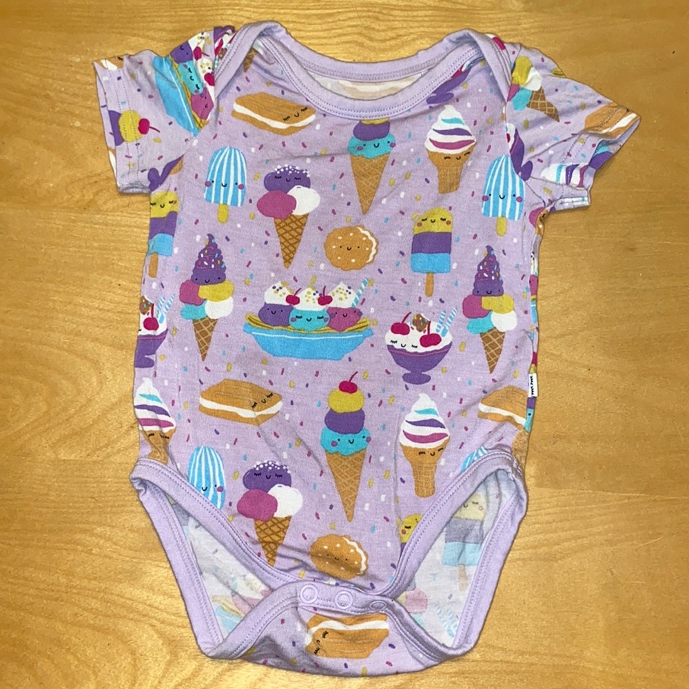 Little sleepies purple ice cream onesie